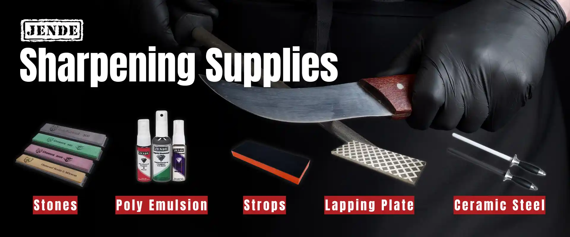 Jende Industries sharpening supplies