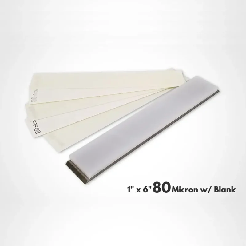 1x6 Jende Diamond Lapping Film For Sharpening 5 Pieces With Acrylic Blank 80 micron