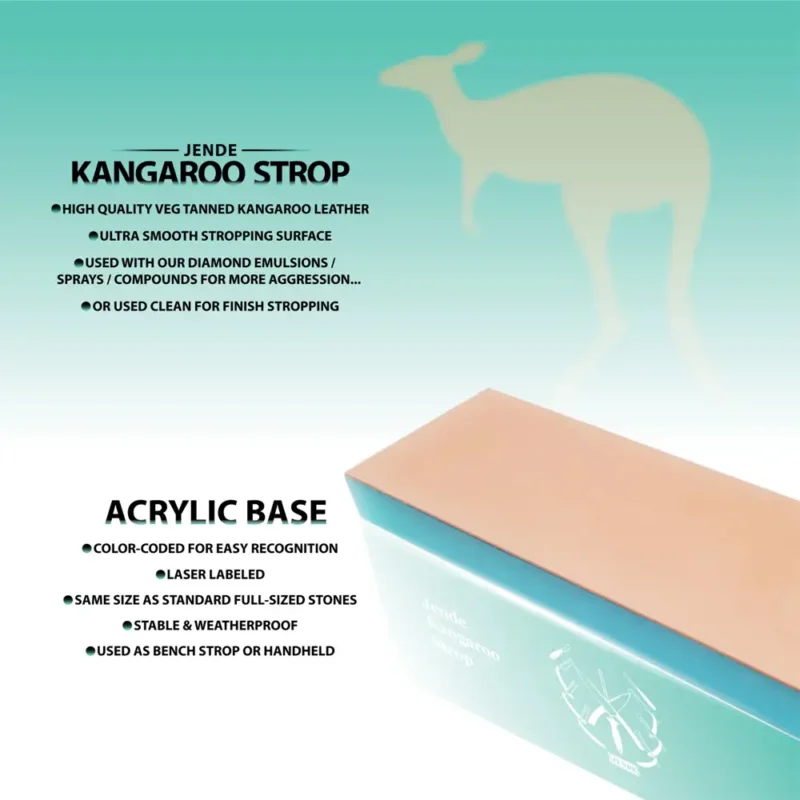 Jende 210x70mm Kangaroo Bench Strop Acrylic Base