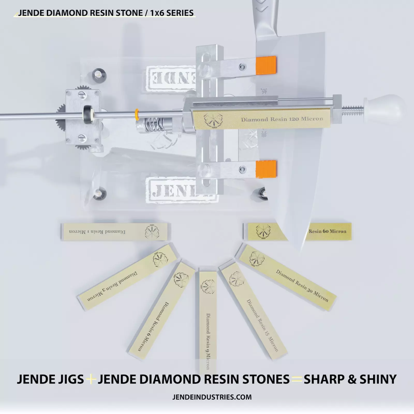 1×6 Diamond Resin Sharpening Stones | Jende Industries