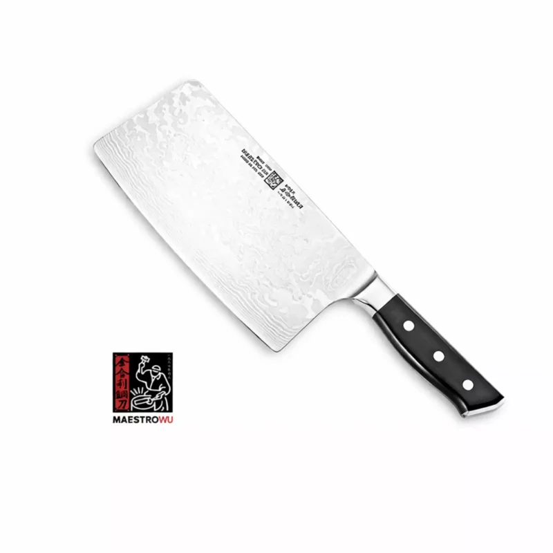 Maestro Wu Chinese Meat Cleaver - Heavy Duty Damascus Steel Knife (A-6)