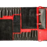 Jende Black & Red Knife Roll inside