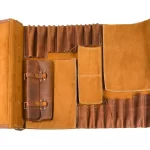 Jende Custom Leather Chef Knife Bag Roll inner