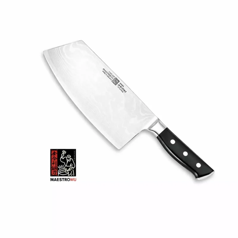 Maestro Wu Large Vegetable Cleaver - Professional Damascus Chinese Cleaver (A-7)