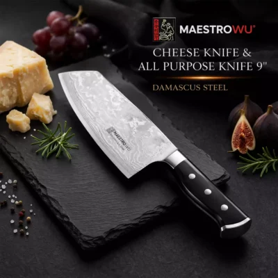 Maestro Wu Chinese Vegetable Cleaver Standard 7" - Damascus Steel Knife (A-3) 5 Maestro Wu Chinese Vegetable Cleaver Standard 7" - Damascus Steel Knife