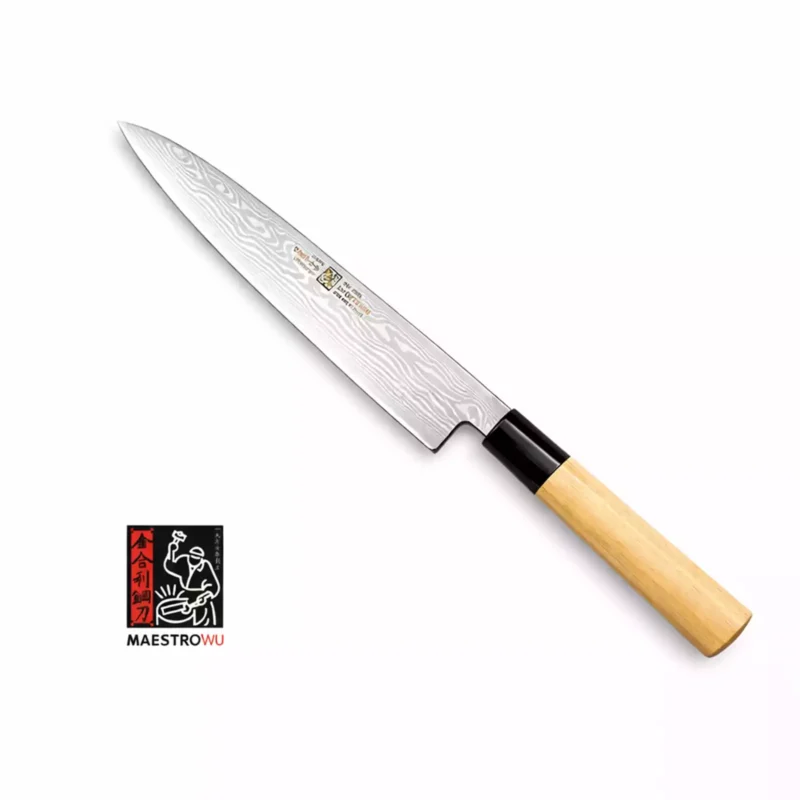 Maestro Wu Yanagi Sushi Fish Knife - Damascus Steel Japanese Knife (A-13)