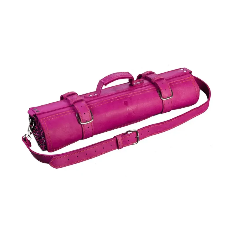 Jende Pink Knife Bag, Heavy Duty Chef Knife Roll Bag
