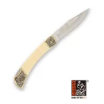 Maestro Wu 3.5″ Folding Pocket Knife – Faux Ivory & Gold