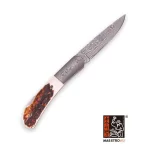 Maestro Wu 2.5" Damascus Folding Pocket Knife with Antler Handle