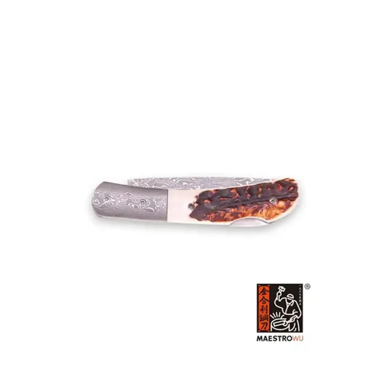 maestro wu Dragon set folding knife bombshell steel close