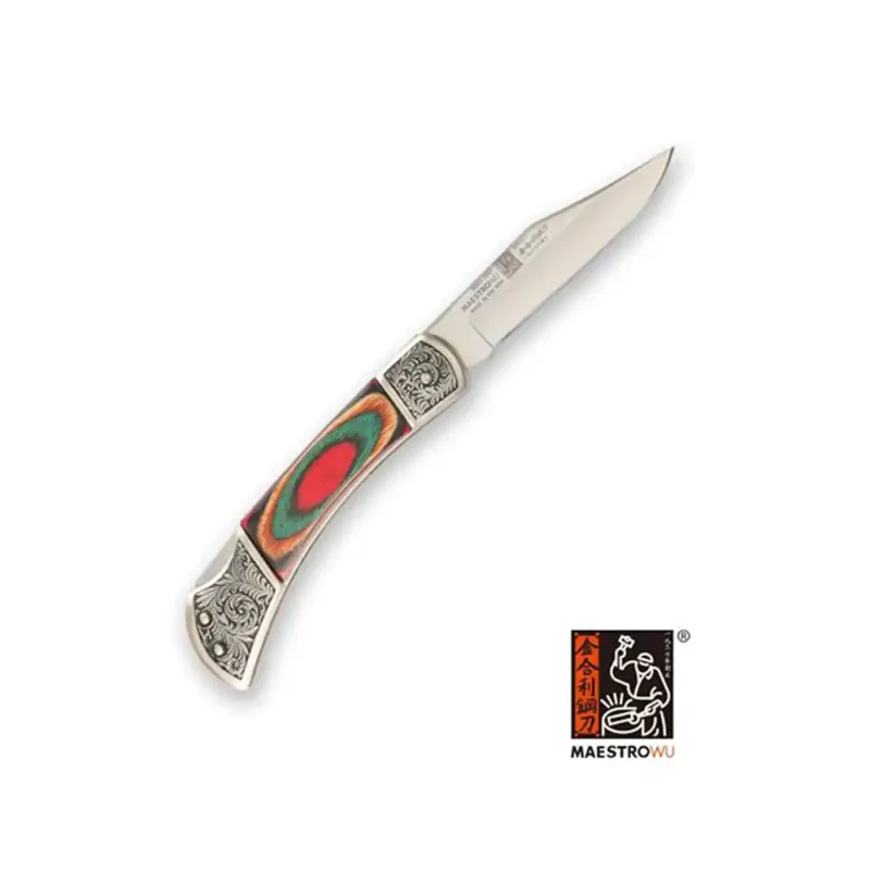 Maestro Wu 3″ Folding Pocket Knife – Rainbow & Silver (BO-11)