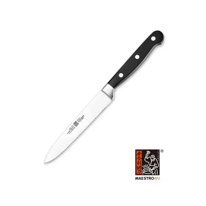 Bakelite handle serrated multipurpose knife
