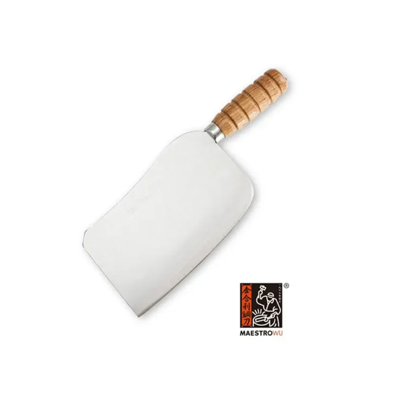 professional bone chopping knife with wooden handle medium