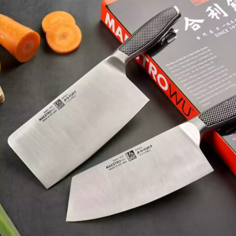 Maestro Wu Chinese Vegetable & Meat Cleaver 2 Piece Knife Gift Box Set