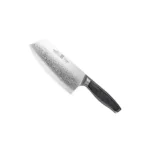 Maestro Wu Damascus Chinese Vegetable Cleaver with Matte Black Steel Handle