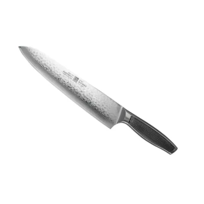 Maestro Wu Damascus Chef Knife 9" Matte Black Steel Handle