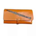 Leather Reed Tool Pouch with Hand Painted Oboe